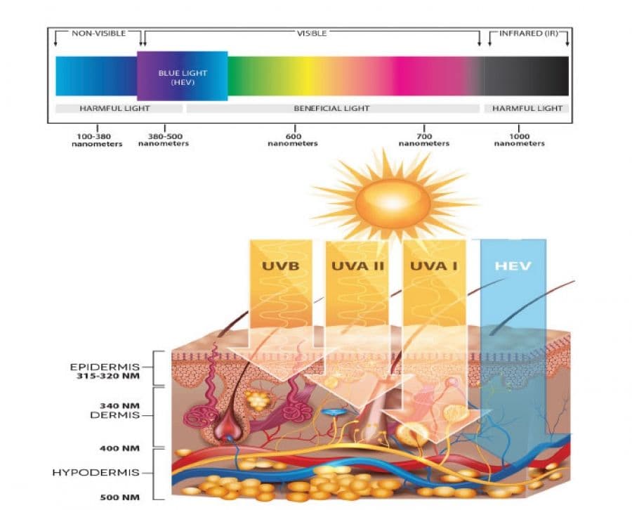 Auswirkungen von blauem Licht oder HEV-Strahlung auf die Haut: Mythen und Realität