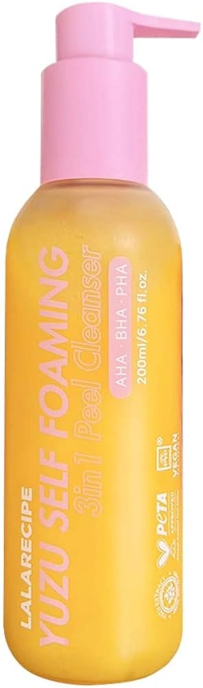 Lalarecipe Yuzu Self Foaming 3in1 Peel Cleanser