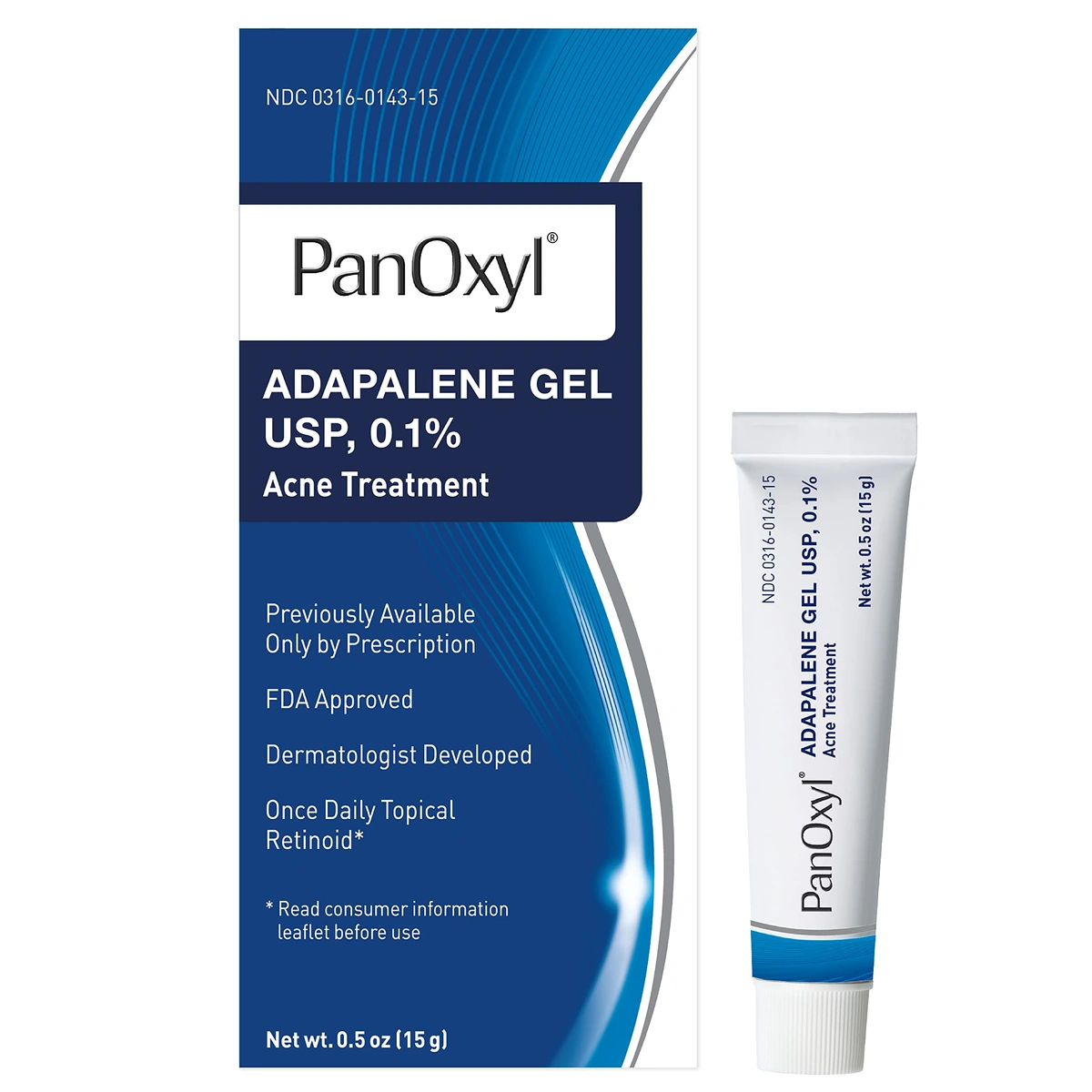 PanOxyl Adapalene Gel USP 0.1% Acne Treatment