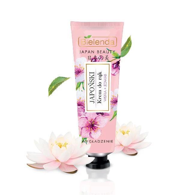 Bielenda JAPAN BEAUTY Japoński krem do rąk WIŚNIA + JEDWAB