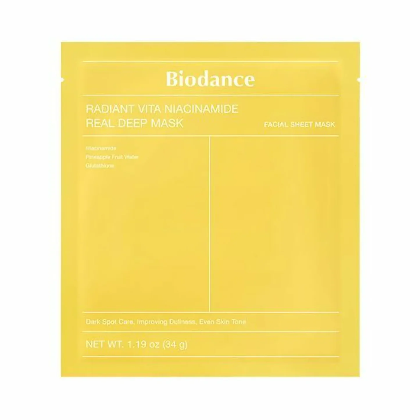 BIODANCE Radiant Vita Niacinamide Real Deep Mask Sheet